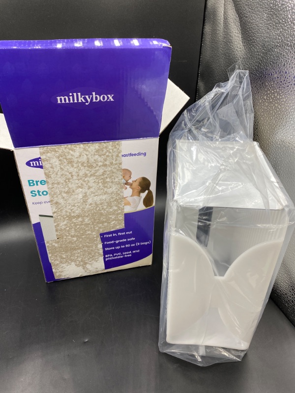 Photo 1 of Freeze Organizer and Tower for Breastmilk Storage Bags, Milkybox First-in First-Out Container Storing System with Quick-Freeze Tray to Freezing Breastmilk, Reusable and Breastfeeding Essentials
