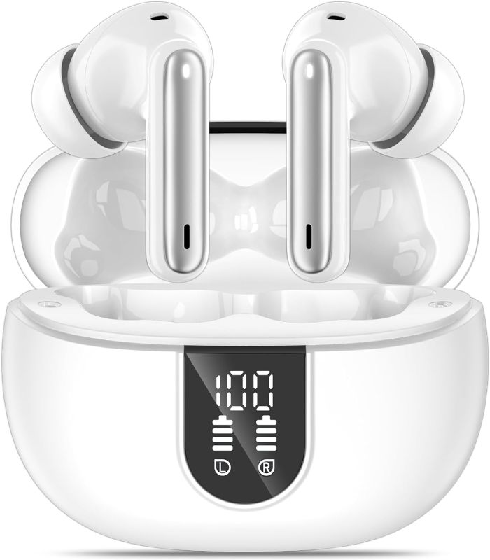Photo 1 of Wireless Earbuds, Bluetooth 5.3 Headphones 40Hrs Playtime Deep Bass Stereo in-Ear Earbud, LED Power Display, Call Noise Canceling Headphones with Mic, IP7 Waterproof Earphones for iPhone Android
