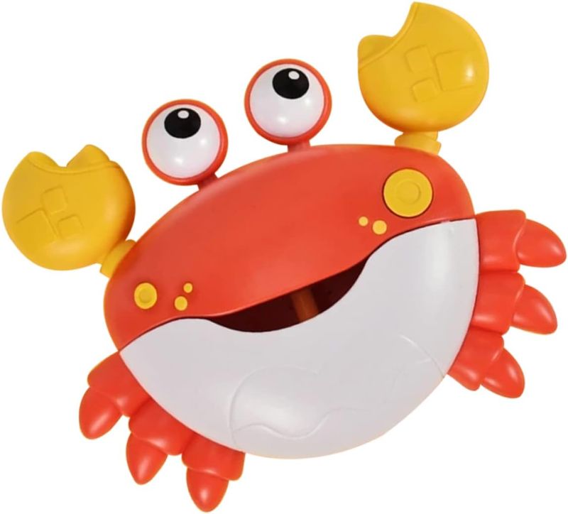 Photo 1 of Bath Toys Blower Toys Bath Bathing Accessories Bath Bathtub Blows Bubbles Bathtub Bubble Maker Shower Bubble Maker Music Toys Toy Crab The Bubble Red Plastic
