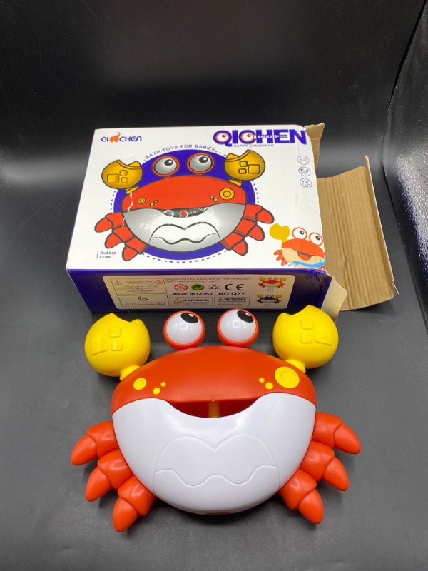Photo 2 of Bath Toys Blower Toys Bath Bathing Accessories Bath Bathtub Blows Bubbles Bathtub Bubble Maker Shower Bubble Maker Music Toys Toy Crab The Bubble Red Plastic

