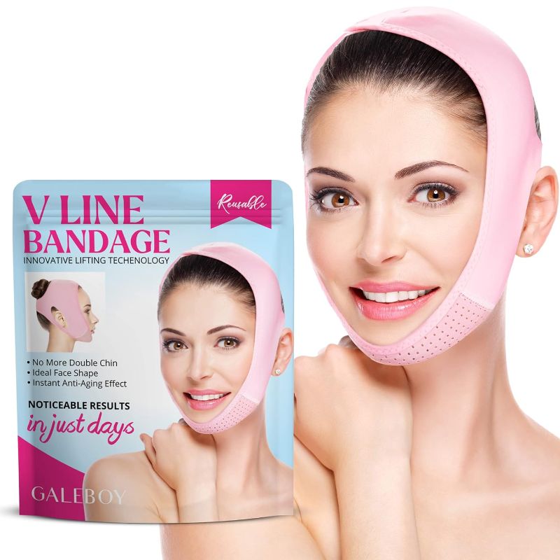 Photo 1 of Galeboy V line Lifting Mask Double Chin Reducer, Chin Strap for Double Chin for Women & Men (66cm)
