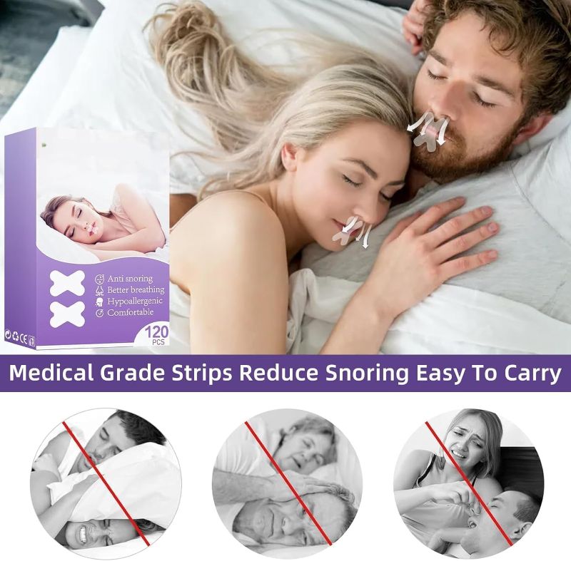 Photo 1 of NUTBREAK Mouth Tape for Sleeping Sleep Tape -Sleep Stripsfor -120PCS Better Nose Breathing Snoring Transparent Gentle Hypoallergic Lip Tape for Sleeping
