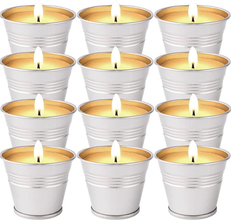 Photo 1 of Citronella Candles Outdoor, 12 Pack Citronella Candle Set, Made with Citronella Essential Oils and Natural Soy Wax, 180 Hour Burn Time, 2.5 oz Small Jar Candles for Patio, Home, Camping
