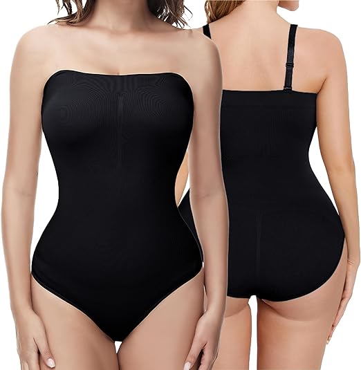 Photo 1 of (M) Strapless Shapewear Bodysuit for Women Thong Body Shaper Tummy Control Slimming Tube Top Leotard- size medium
