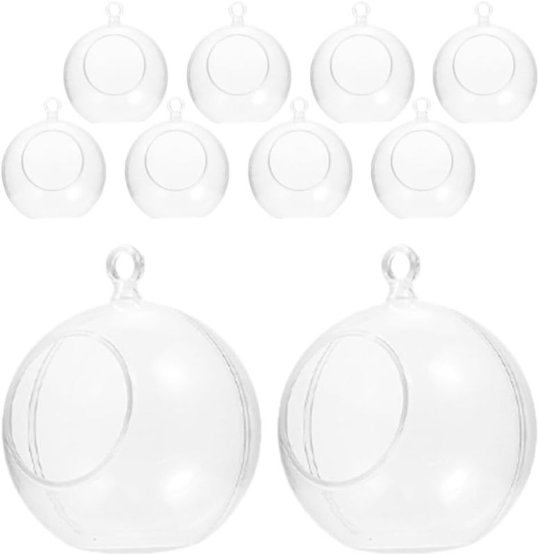 Photo 1 of Yardwe 40pcs Clear Fillable Christmas Ornaments, Plastic Balls Ornaments Hanging Empty Ornaments for Crafts
