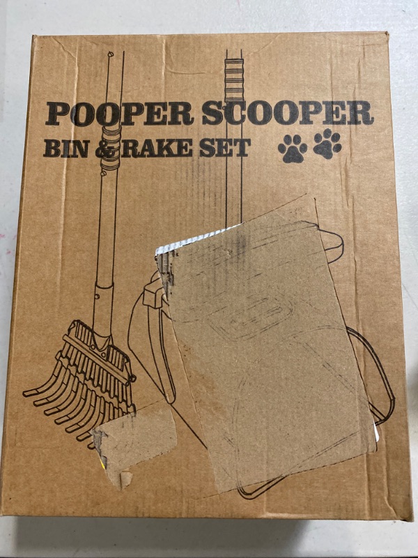 Photo 2 of HUZSV Pooper Scooper Large Swivel Bin & Rake for Large & Small Dogs Non-Breakable Dog Poop Scooper with 20 Waste Bags Easy to Clean Pet Waste Use on Grass, Dirt or Gravel - Pet Supplies
