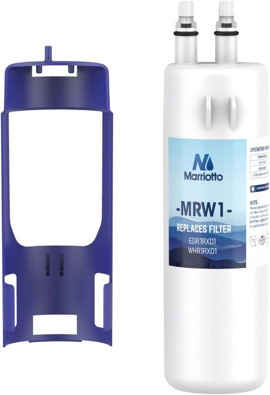 Photo 1 of MARRIOTTO MRW1 Refrigerator Water Filter Compatible with Whirlpool W10295370A, EDR1RXD1, Filter 1, W10295370, P4RFWB, P8RFWB2L, 46-9930, 46-9081 Refrigerator Water Filter | Pack of 1
