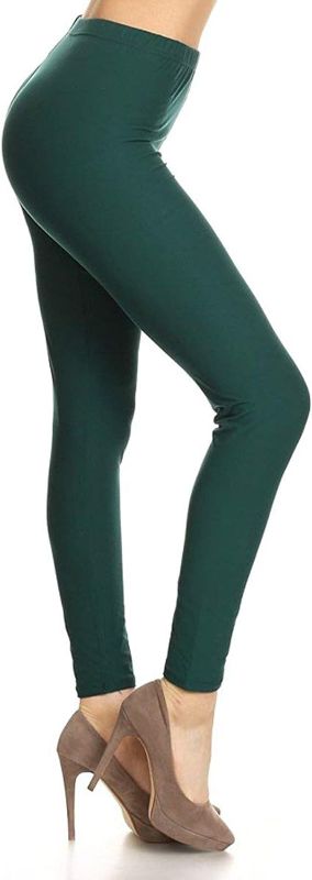 Photo 1 of (S) Leggings Depot Women's High Waist Leggings Soft 1” Waistband Solid Leggings Pants - Regular- size small
