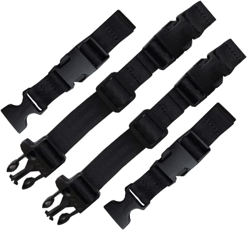 Photo 1 of HDHYK 2 pack Nylon Universal Backpack Chest Strap-3/4 Inch Webbing Chest Belt-AdjustableBackpack Sternum Strap (Black)
