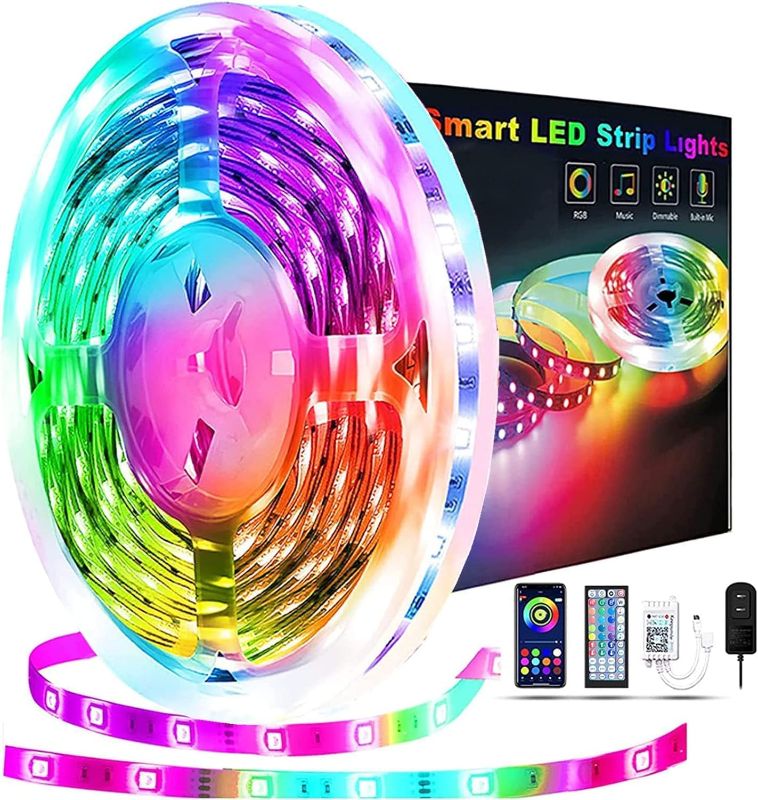 Photo 1 of REEMEER 65.6ft Led Strip Lights, Led Light Strips Music Sync Color Changing Led Lights with App Control and Remote, Led Lights for Bedroom, Party, Home Decoration
