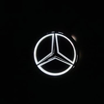Photo 1 of Generic LED Car Tail Logo Red Light Badge Emblem Light for Mercedes-Benz C S GLK AMG (White), BENZ01
