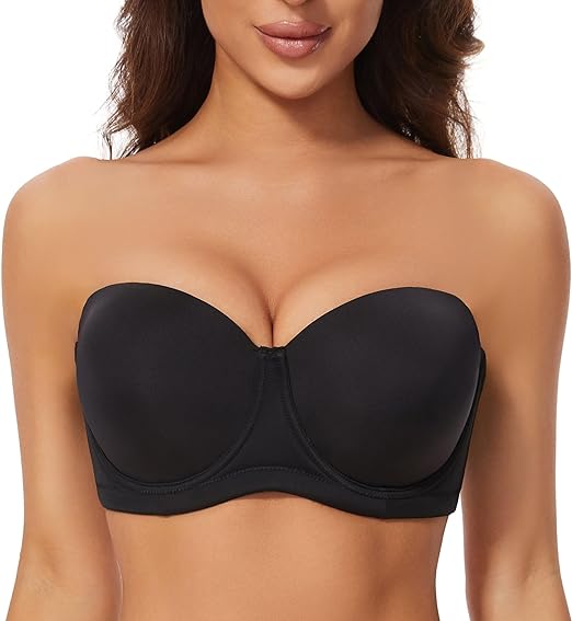 Photo 1 of (40F) sheroine Strapless Push up Plus Size Lightly Lined Bra Underwire Multiway Full Coverage Padded Large Breasts Bras- size 40F
