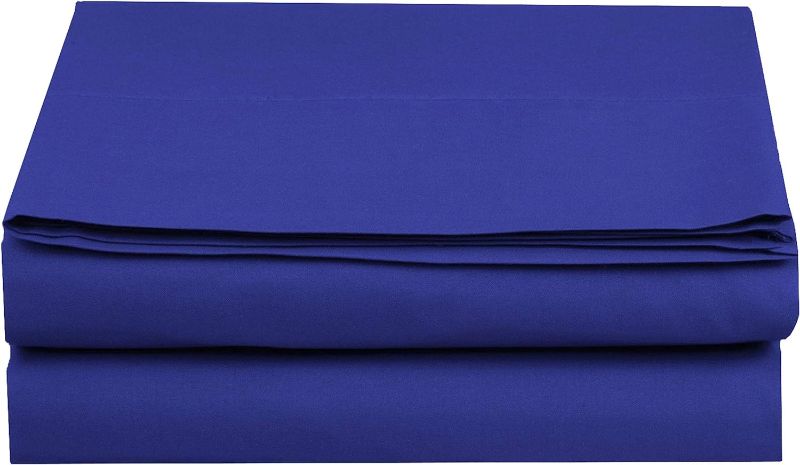 Photo 1 of Elegant Comfort Premium Hotel Quality 1-Piece Flat Sheet, Luxury and Softest 1500 Premium Hotel Quality Microfiber Bedding Flat Sheet, Wrinkle-Free, Stain-Resistant, Queen, Royal Blue
