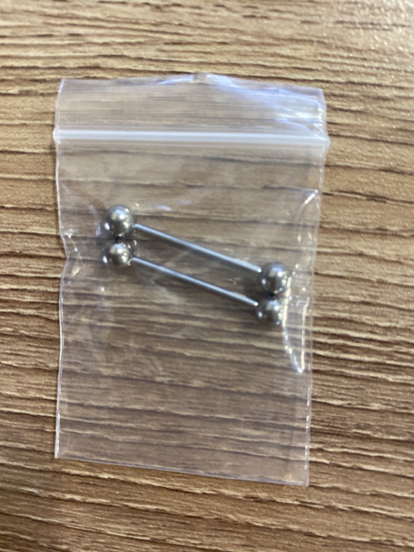 Photo 2 of GAGABODY Pair 14G 16G G23 Solid Titanium Shield Nipple Rings Nipple Barbell Internally Threaded Nipple Jewelry Tongue Piercing Bridge Piercing Jewelry 12mm-18mm
