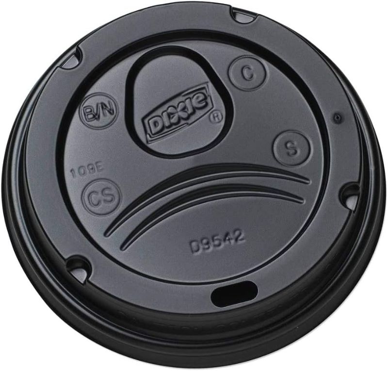 Photo 1 of Dixie D9542 Gray Dome Drink-Thru Lid
