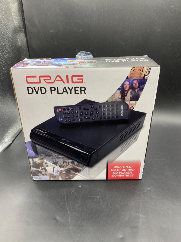 Photo 2 of Craig CVD401A Compact HDMI DVD Player with Remote in Black | Compatible with DVD-R/DVD-RW/JPEG/CD-R/CD-R/CD | Progressive Scan | Up-Convert to 1080p |
