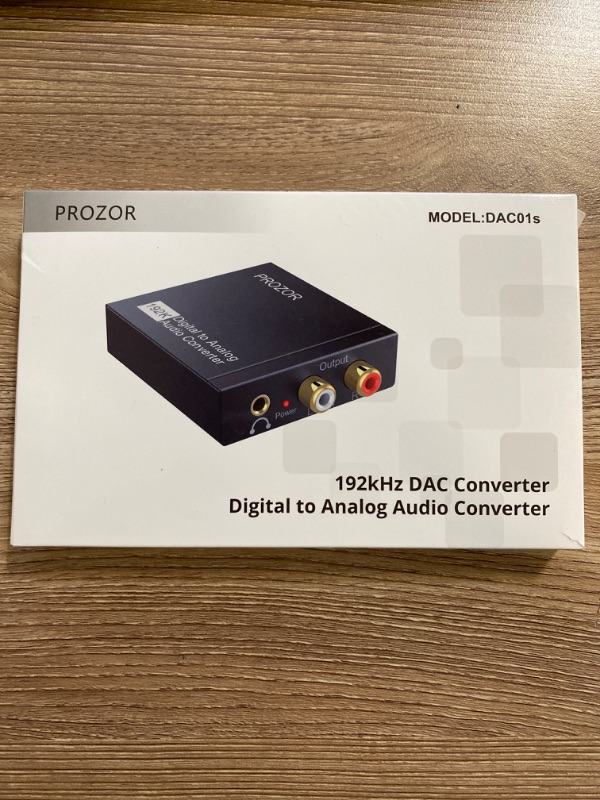 Photo 2 of PROZOR 192KHz Digital to Analog Audio Converter DAC Digital SPDIF Optical to Analog L/R RCA Converter Toslink Optical to 3.5mm Jack Adapter for PS3 HD DVD PS4 Amp Apple TV Home Cinema
