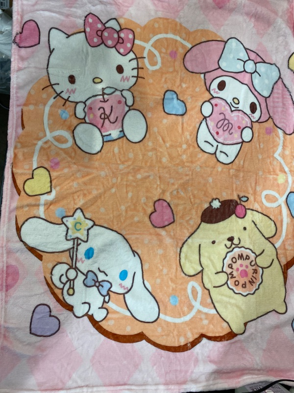 Photo 2 of DIEZ My Bunny Melody Anime Blanket Lightweight Soft Anti-Pilling Warm Air Conditioning Room Hello Cat Kitty Cinnamoroll Pompompurin Patterns ?Throw Girls Bedroom Bedding Nap 50x40 Inch
