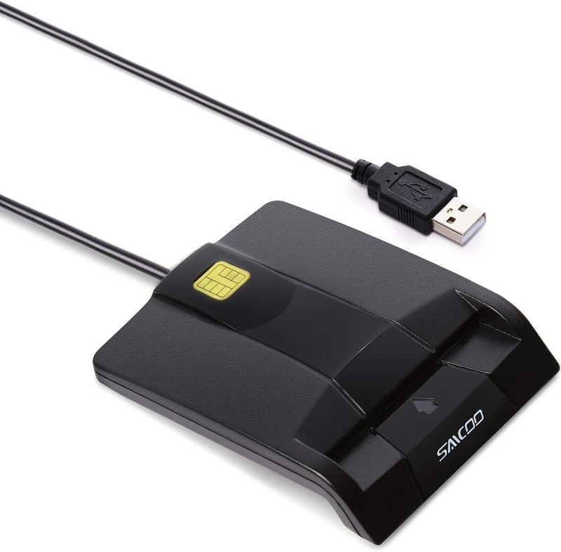 Photo 1 of Saicoo DOD Military USB Common Access CAC Smart Card Reader, Compatible with Mac OS, Win (Horizontal Version) (Don't Support VA PIV Card)
