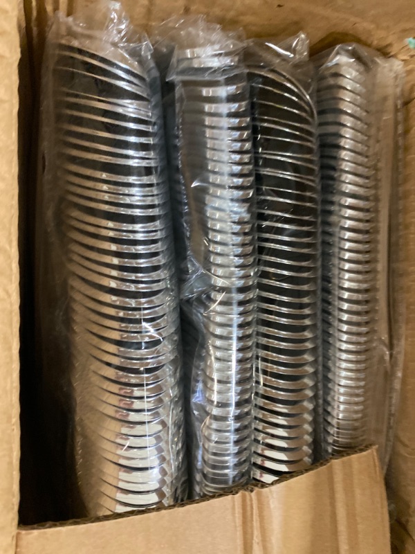 Photo 1 of 600 Pieces Silver Plastic Silverware - Plastic Silver Cutlery - Heavyweight Disposable Flatware set- 200 Forks, 200 Spoons, 200 Knives
