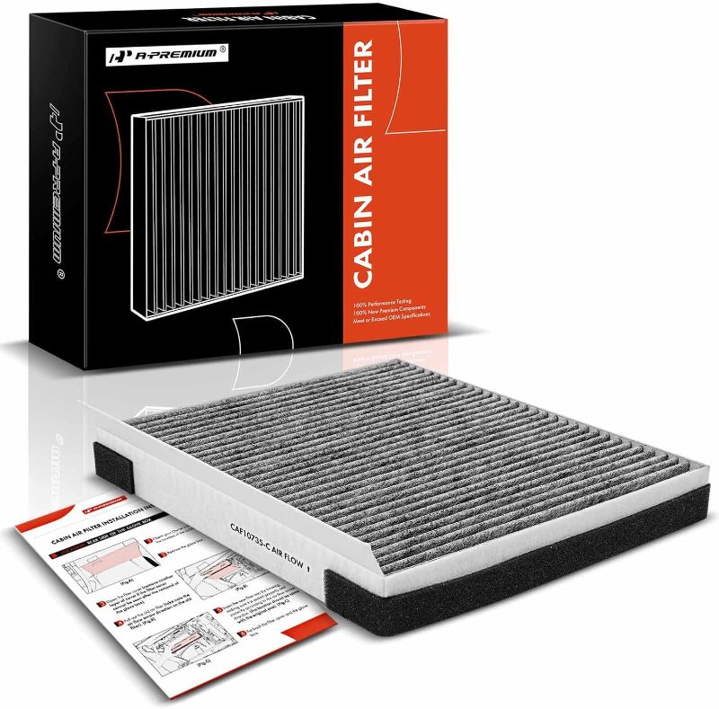 Photo 1 of A-Premium Cabin Air Filter with Activated Carbon Compatible with Hyundai, Kia & Genesis Vehicles - Equus, Genesis, Santa Fe, K900, Stinger, Telluride, G70, G80, G90, GV80 - Replace# 97133-3M000
