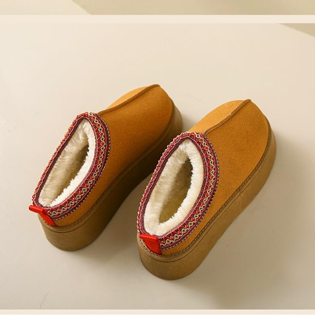 Photo 1 of Size 8 - Women's Platform Slippers,Snow Winter Womens Slippers Fluffy House Slippers for Indoor and Outdoor- size 8
