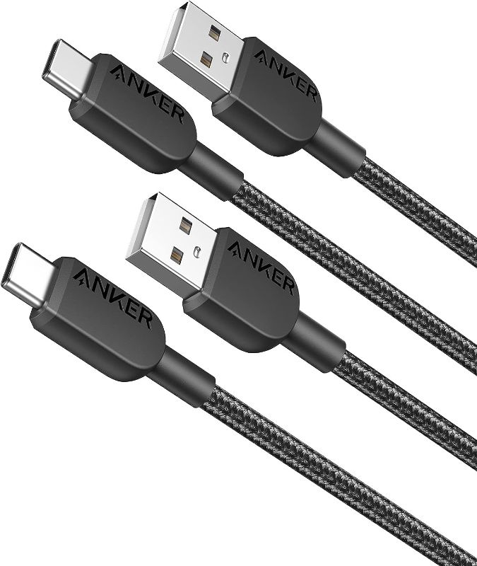 Photo 1 of Anker USB C Cable, [2 Pack, 3ft] 310 USB A to USB C/USB A to Type C Charger Cable Fast Charging for Samsung Galaxy Note 10 Note 9/S10+ S10, LG V30 (USB 2.0, Black)
