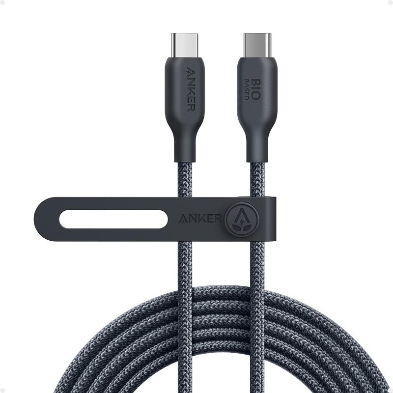 Photo 1 of Anker USB C to USB C Cable (240W,10ft), Bio-Braided USB C Charger Cable Fast Charge for iPhone15/15Pro/15Plus/15ProMax, iPad Pro 2020, iPad Air 4, Samsung Galaxy S23+/S23 Ultra

