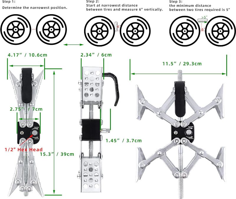 Photo 1 of Maxchock X-Shaped RV Stabilizer Wheel Chock (Allow Drill Adjust) Dual Axel RV Travel Trailer Camper Tire While Camping -2 Pack
