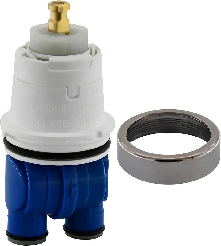 Photo 1 of RP19804 Shower Cartridge Replacement for Delta 1300/1400 Series, Compatible with Delta Monitor Rough-in Valve and Single-Hanlde Trim Kit, Include RP22734 Bonnet Nut Replacement
