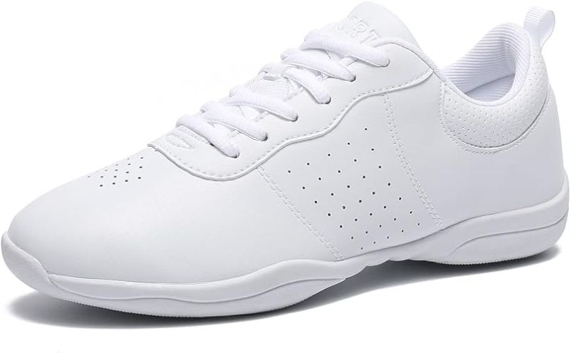 Photo 1 of Size 13 - Cheer Shoes Girls White Dance Shoes Youth Cheerleading Sports Training Athletic Comfortable Shoes Flats Girl-size 13