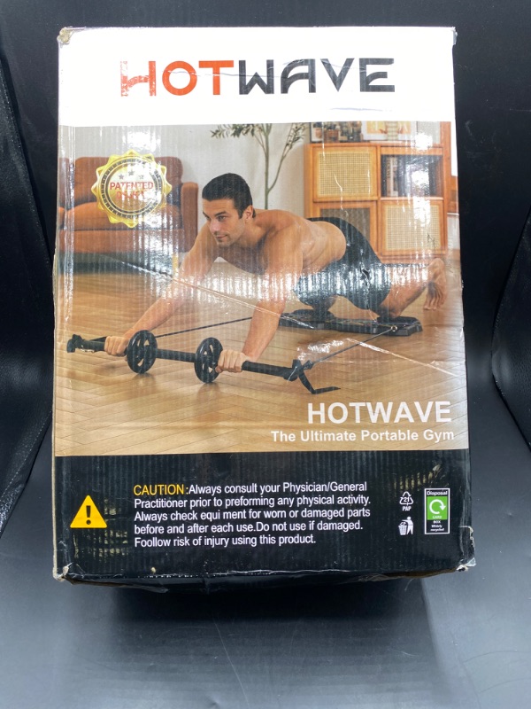 Photo 2 of HOTWAVE Portable Exercise Equipment with 16 Gym Accessories.20 in 1 Push Up Board Fitness,Resistance Bands with Ab Roller Wheel,Home Workout for Men
