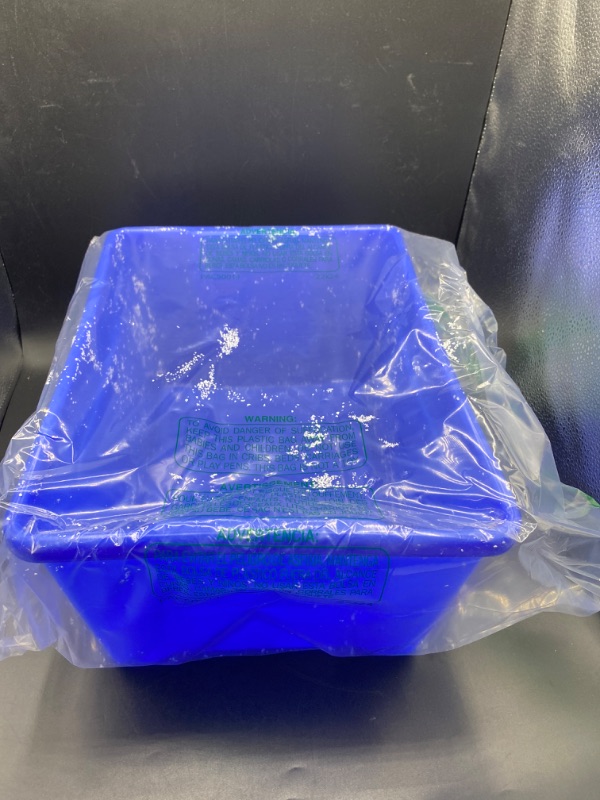 Photo 2 of Teacher Created Resources® Blue Small Plastic Storage Bin
