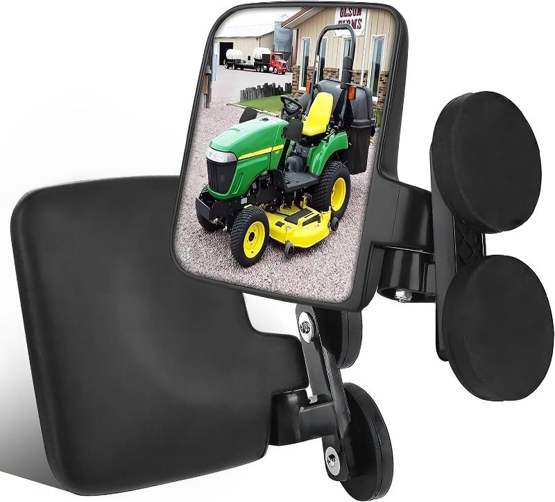 Photo 1 of Magnetic Tractor Mirrors, Rearview Mirrors Compatible with Mahindra, Kubota, John Deere, and Lawn Mover Side Mirrors with Strong Magnets, Tractor Accessories Come Pre-Assembled.
