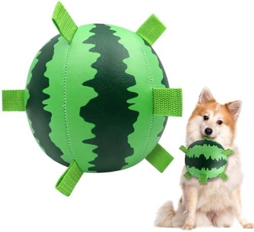 Photo 1 of Lollyx Dog Toy Soccer Ball for Dog, Interactive Dog Toys Tug of War, Puppy Birthday Gift, Dog Water Toys, Durable Dog Ball for Small and Medium Dogs (7 Inch)
