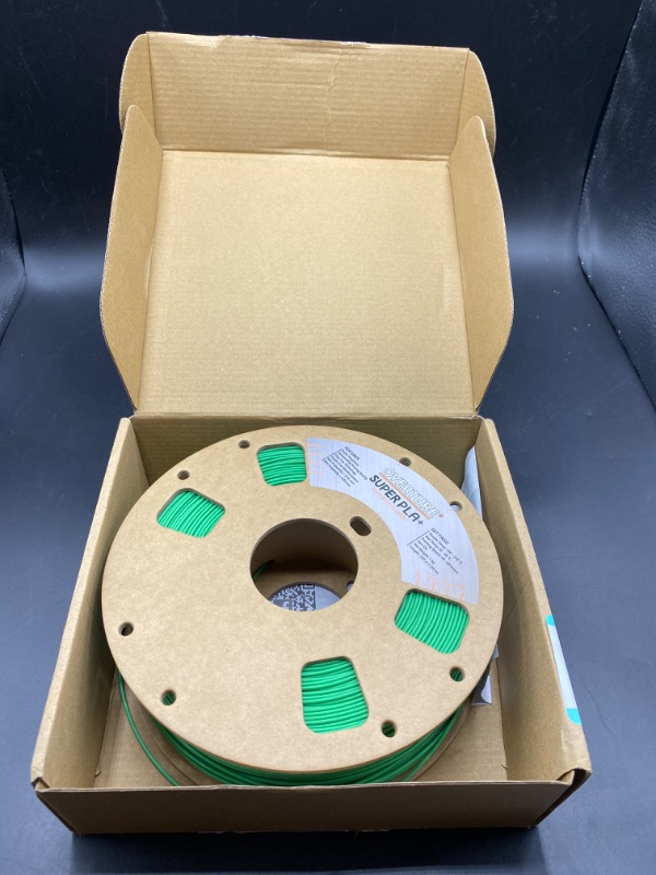 Photo 2 of OVERTURE PLA Plus (PLA+) Filament 1.75mm PLA Professional Toughness Enhanced PLA Roll, 1kg Spool (2.2lbs), Dimensional Accuracy +/- 0.05mm (Green)
