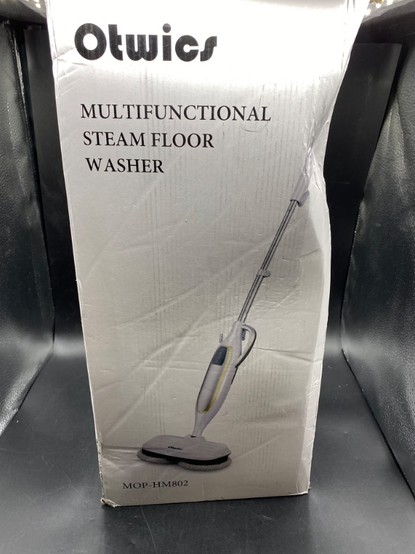 Photo 2 of Steam Mop, Floor Scrubber Spin Steam Mop for Floor Cleaning, Multipurpose Steam Cleaner for Home, Steam Adjustable, 2 Sets of Mop Pads, for Hard/Hardwood/Laminate/Tile/Marble Floors, Sandoo SC1070
