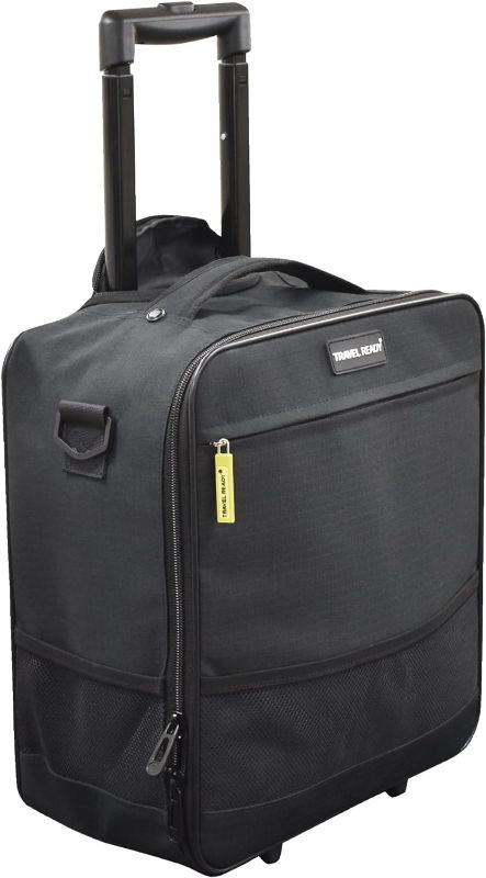 Photo 1 of Travel Ready Small 15" Underseat 2 Wheel Carry On Luggage Suitcase Bag, 15"x13"x8" Inches, Super Lightweight 4lbs, Black
