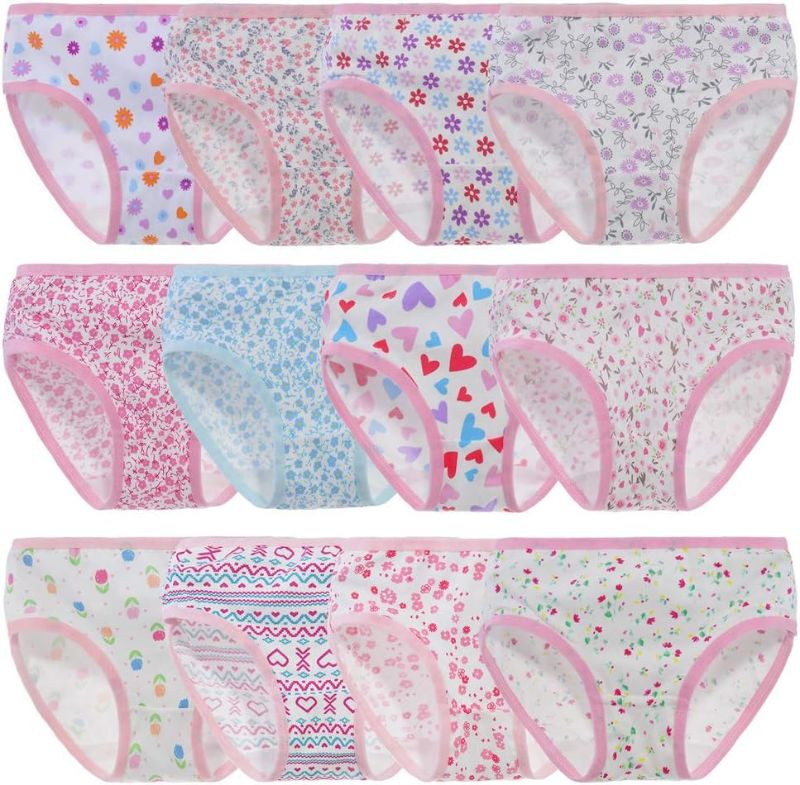 Photo 1 of Size 5/6 - Anktry Baby 12 Pack Panties Soft Comfort Knickers Cotton Underwear Little Girls Assorted Briefs 5/6