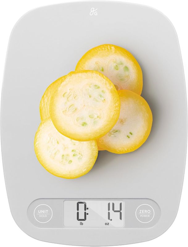 Photo 1 of Greater Goods Gray Food Scale - Digital Display Shows Weight in Grams, Ounces, Milliliters, and Pounds | Perfect for Meal Prep, Cooking, and Baking | A Kitchen Necessity Designed in St. Louis
