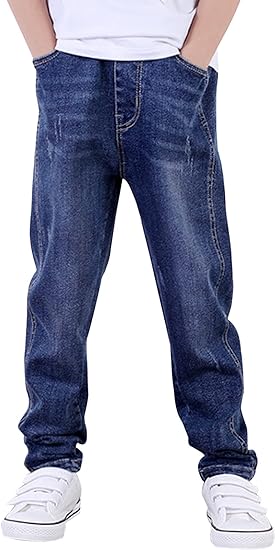 Photo 1 of LOKTARC Boys' Pull-On Ripped Distressed Jeans Stretch Denim Pants-5/6