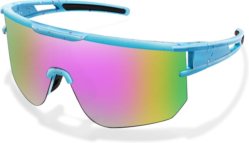 Photo 1 of Licputalch Sports Polarized Sunglasses for Men and Women, UV 400 Cycling Glasses for Baseball Fishing Running Driving
