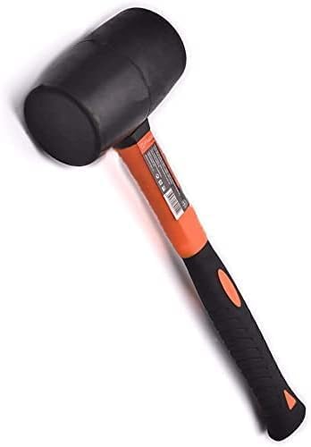 Photo 1 of Edward Tools Rubber Mallet Hammer 16 oz - Durable Eco-friendly Rubber Hammer Head for Camping, Flooring, Tent Stakes, Woodworking, Soft Blow Tasks without Damage - Ergonomic Grip Handle
