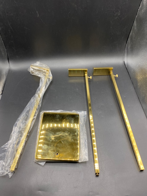 Photo 2 of Elitnus Gold Set of 2 Adjustable Height Purse Display Stand - Metal Handbag Display Stand Set - Single Hanging Hook for Boutique Store
