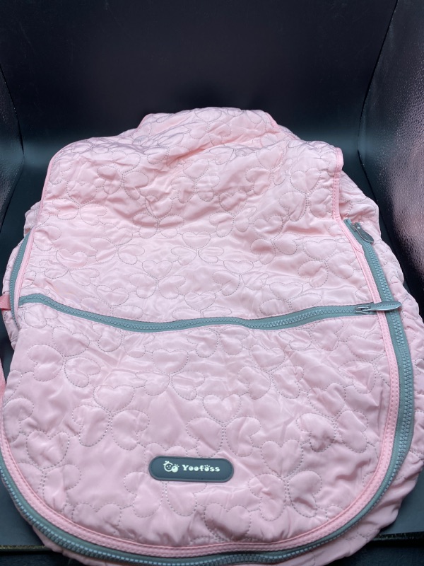 Photo 2 of Yoofoss Baby Car Seat Cover Winter Carseat Canopies Cover to Protect Baby from Cold Wind, Super Warm Plush Fleece Baby Carrier Cover for Infant Boys Girls (Pink)
