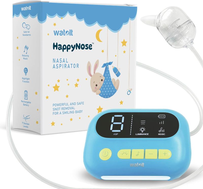 Photo 1 of The ‘HappyNose’ Nasal Aspirator with 3X Greater Suction for Newborn Infant Baby Toddler Kids & Adults - Rechargeable Snot Booger Mucus Vacuum Device - Nose Sucker Machine
