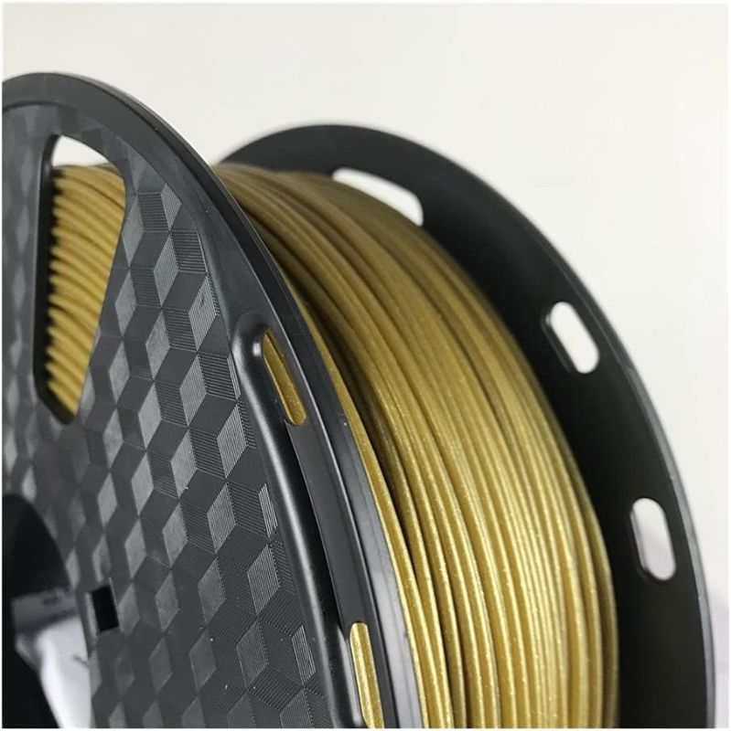 Photo 1 of 3D Printer Filament PLA 3D Printer Filament PLA Crystal DIY Printer Filament Sparkle 1. 75mm 500g Shining 3D Printing Material Glittering Plastic Filaments Silk Shiny (Color : Gold)
