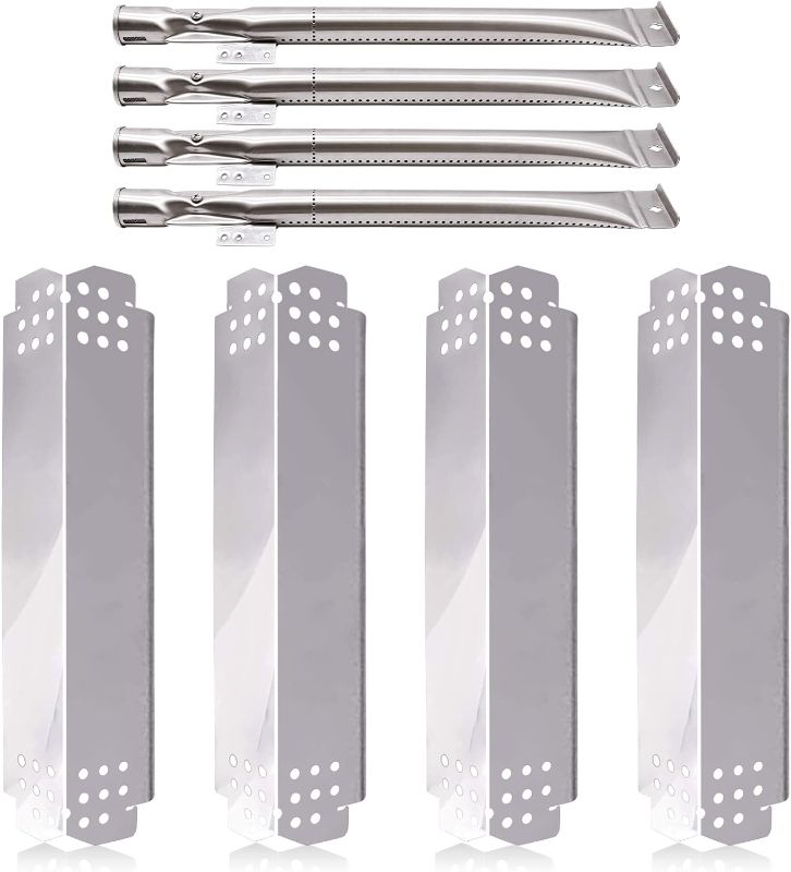 Photo 1 of Grill Replacement Parts for Nexgrill 4 Burner 720-0830H, Nexgrill 720-0888, 720-0888N, Stainless Steel Grill Burner Tubes and Heat Shield Tent Plates Replacement Kit for Home Depot Nexgrill 720-0830H.
