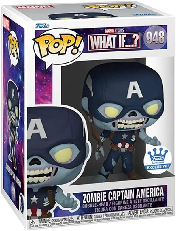 Photo 1 of Funko Marvel What If...? Pop! Zombie Captain America #948 Exclusive
