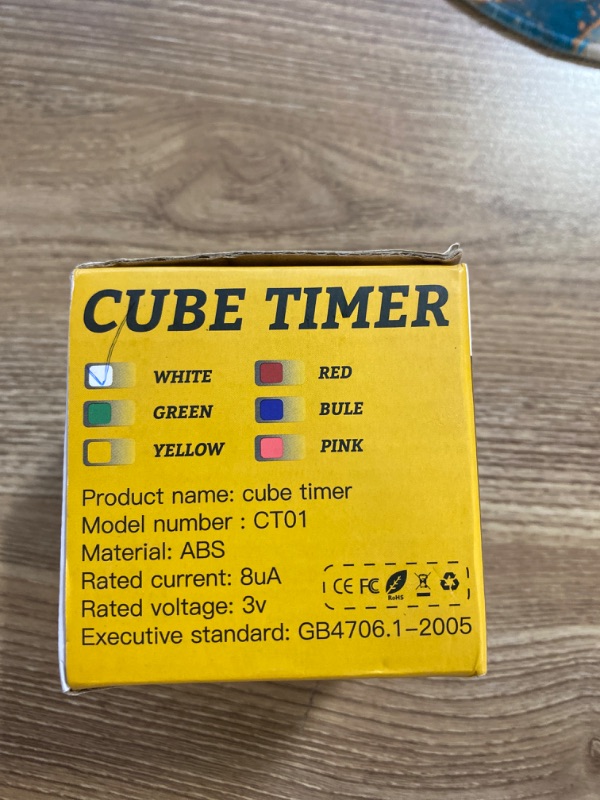 Photo 2 of mooas Cube Timer, Time Management, Kitchen Kids Workout for Studying, Cooking (White)
